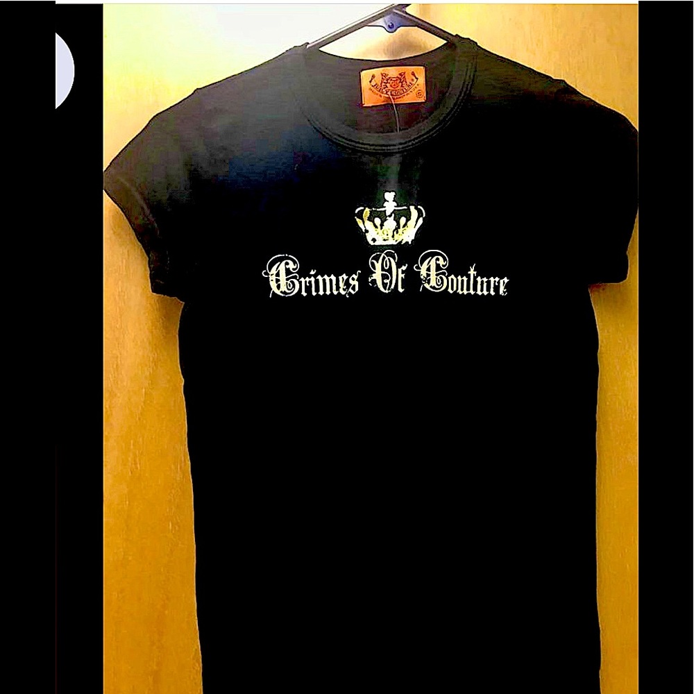 crimes of couture juicy couture t shirt in size med or large ISO